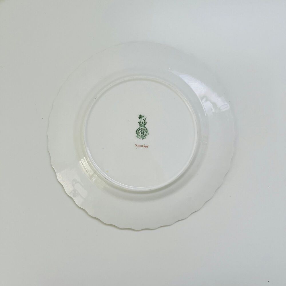 ROYAL DOULTON Arcadia Scalloped Edge Bone China Salad Plates, Set of 4 - Picture 4 of 6